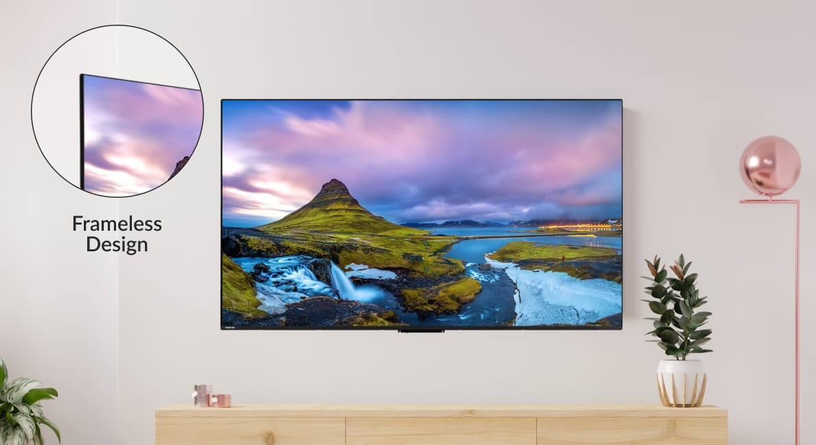 Toshiba 65UV2463DG - bezramkowy design