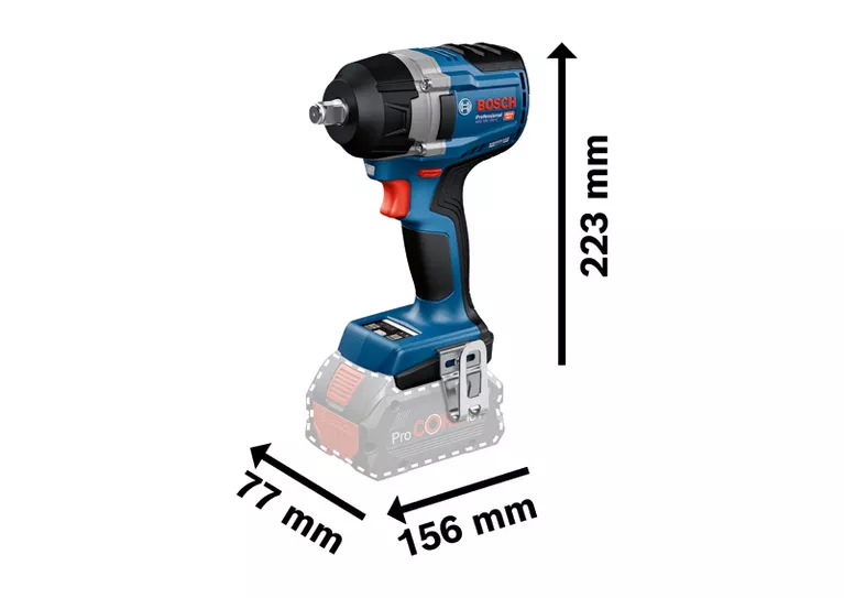 Bosch GDS 18V-750 C Professional wymiary