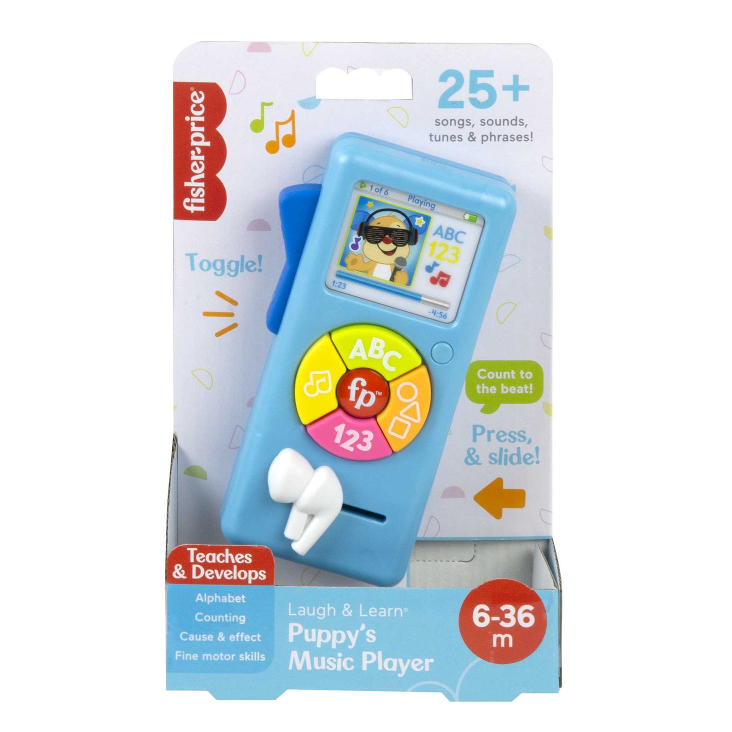 Fisher-Price „Ucz się i śmiej!” Odtwarzacz muzyczny 123 6