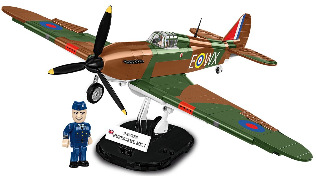 COBI Hawker Hurricane (No.302 Sqn.RAF) model z tabliczką