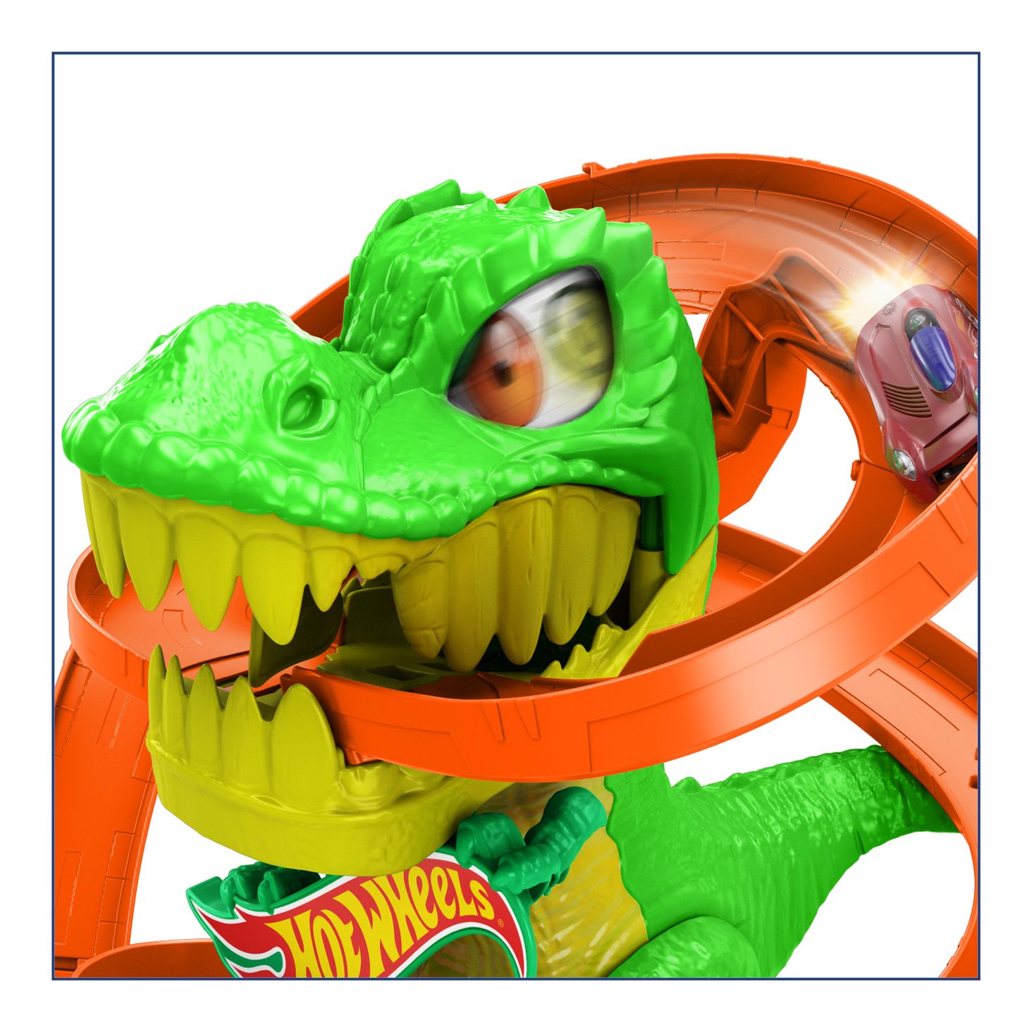 Hot Wheels Zakręcony tor Remiza T-rexa 4