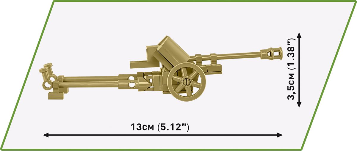 COBI Sd.Kfz.139 Marder III wymiary armaty