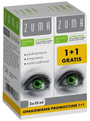 ZUMA Świetlik Plus Łagodzące krople do oczu 2x10ml - 1