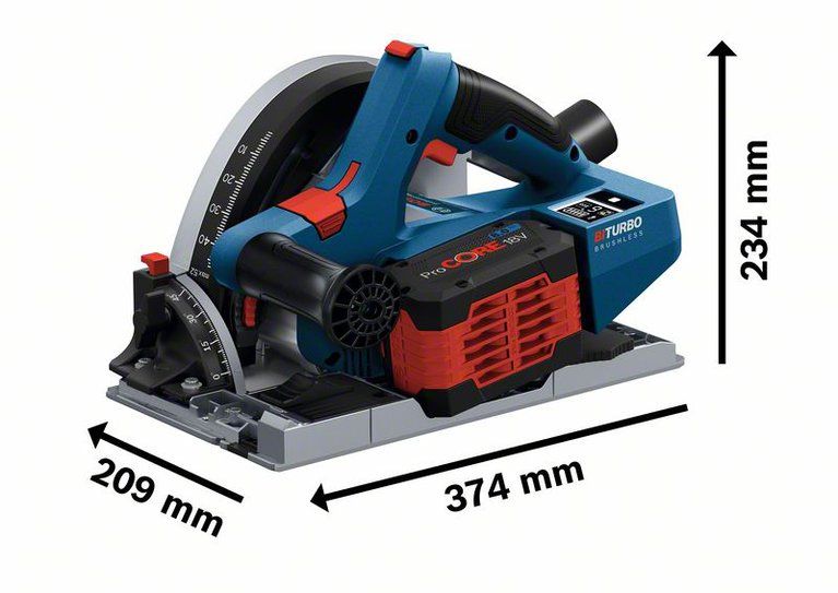 Bosch GKT 18V-52 GC Professional wymiary