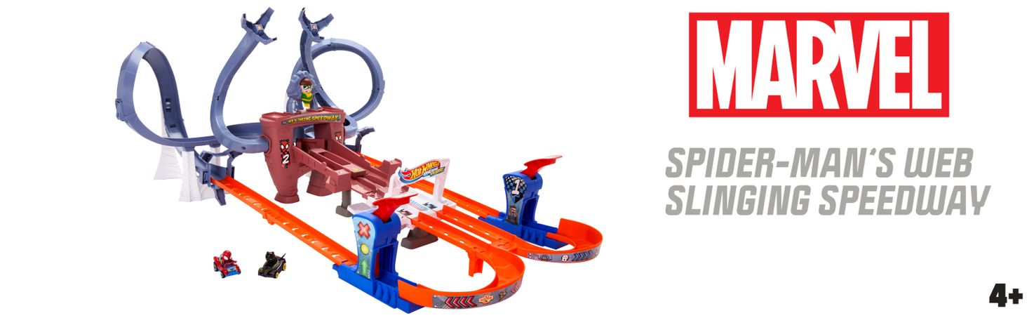 Hot Wheels RacerVerse Marvel Pajęczynowy tor Spider-Mana 2