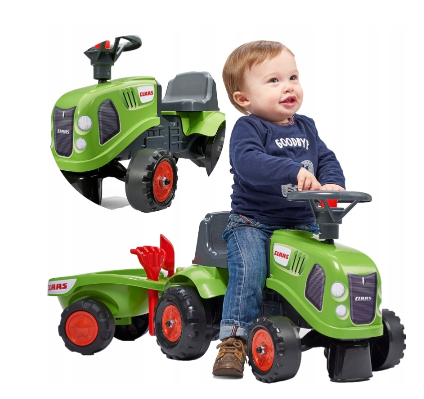 Falk Traktor Claas Z Kierownicą I Przyczepą -3