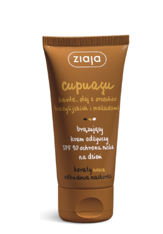 Ziaja cupuacu brązujący krem odżywczy SPF 10