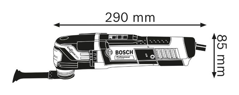Bosch GOP 55-36 Professional wymiary