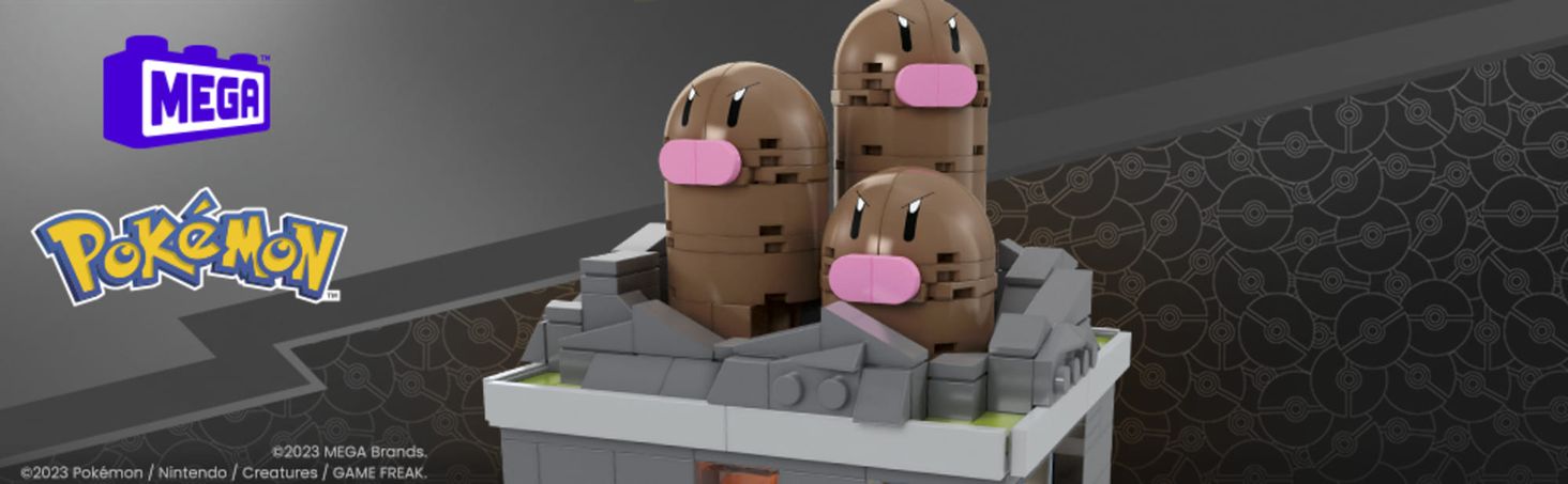Klocki MEGA Pokémon Dugtrio z funkcją miniruchu HTH73