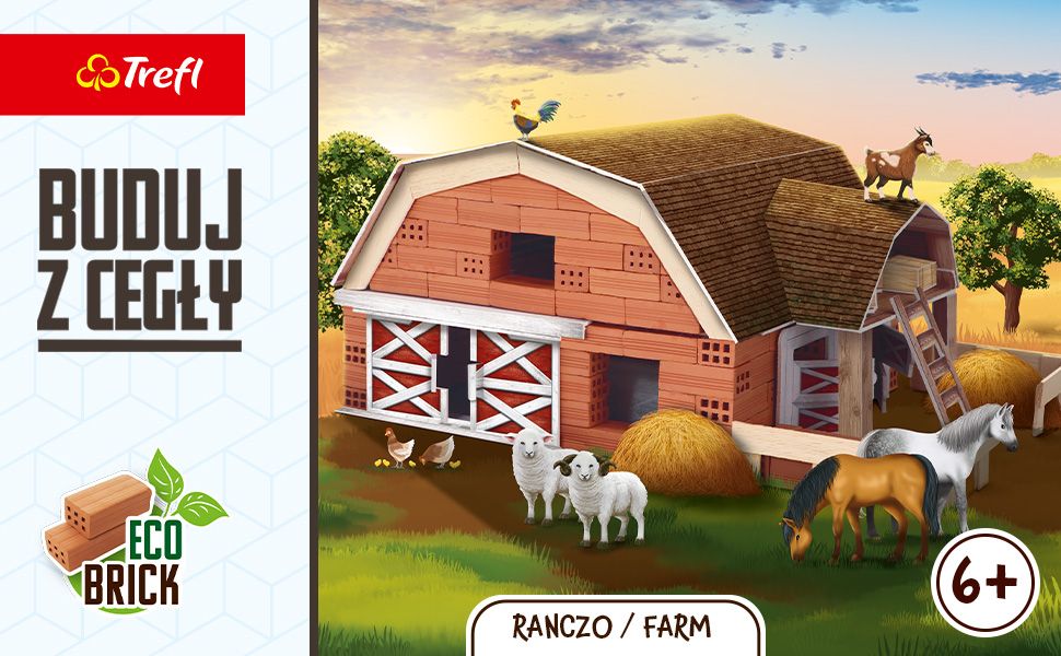 Trefl Brick Trick buduj z cegły Ranczo/Farm 61917