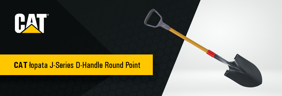 CAT Szpadel ostry J- Series D-Handle Round Point