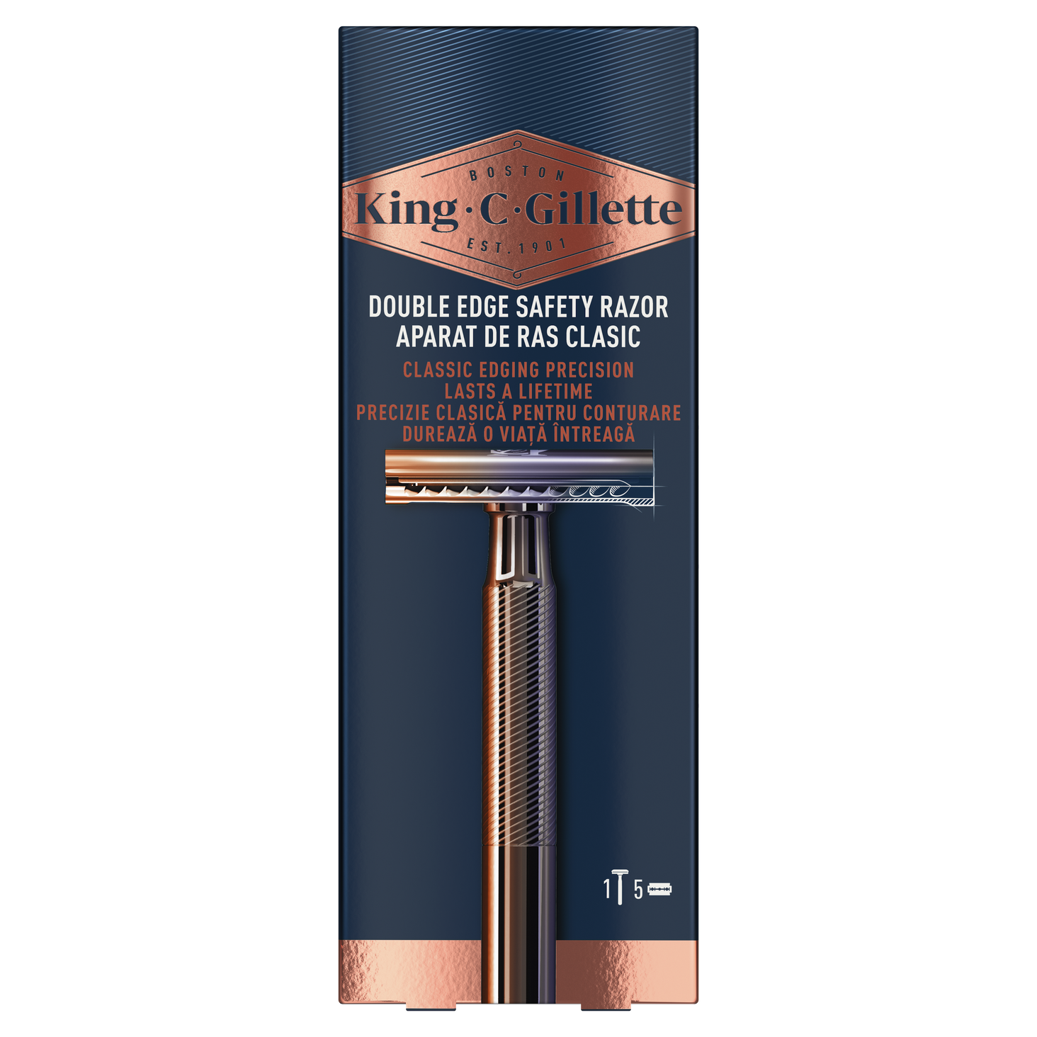 King C Gillette Double Edge+ 5 ostrzy
