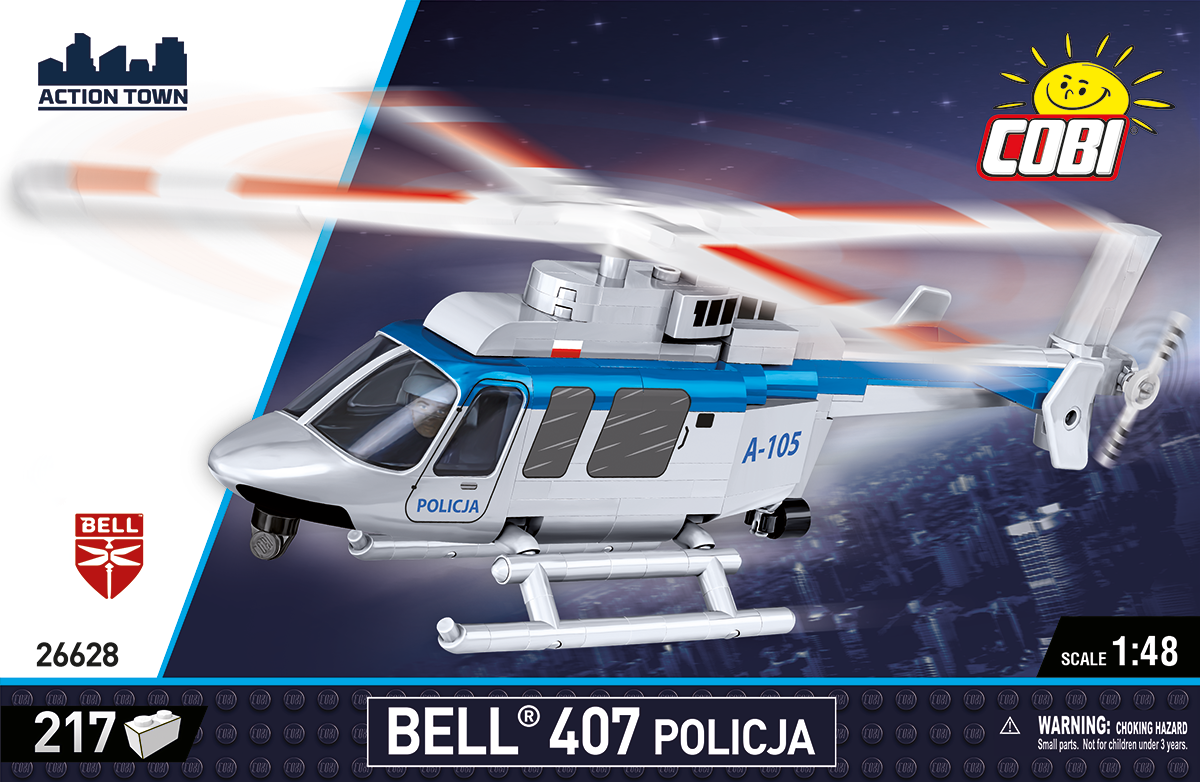 COBI Action Town Bell 407 Policja baner