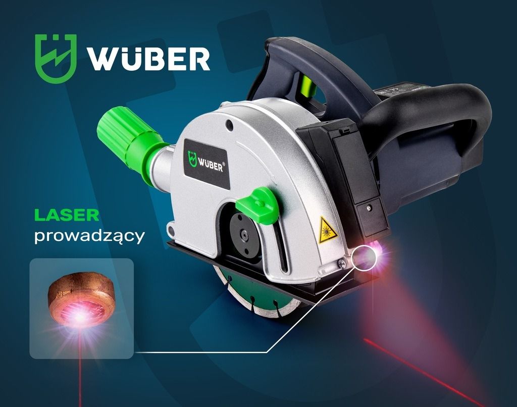 BRUZDOWNICA DO BETONU LASER 2 TARCZE WALIZKA 3100W - 4
