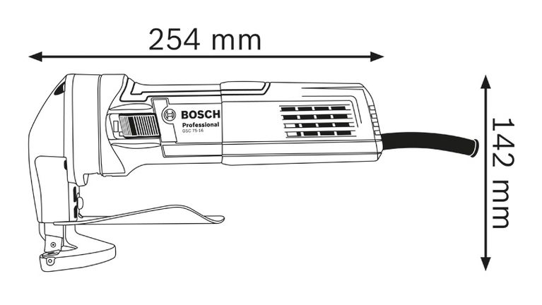 Bosch GSC 75-16 Professional wymiary