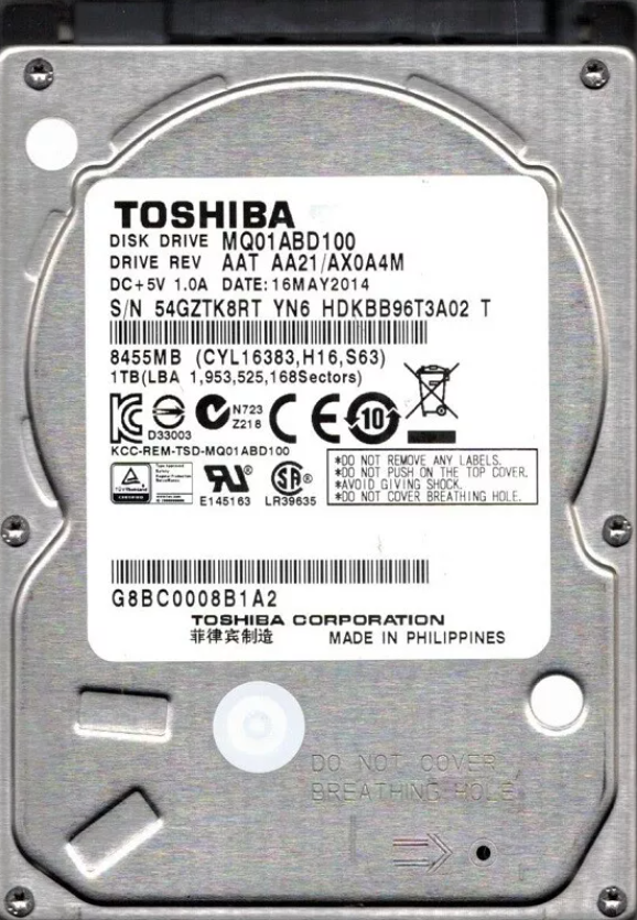 Toshiba 1TB MQ01ABD100