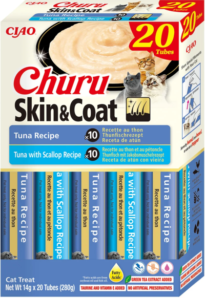 Inaba Cat Churu Skin&Coat 20P Tuna Variety 20x14 g
