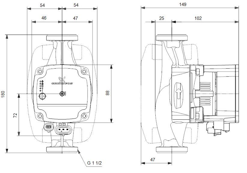 Grundfos ALPHA1L 25-40 180