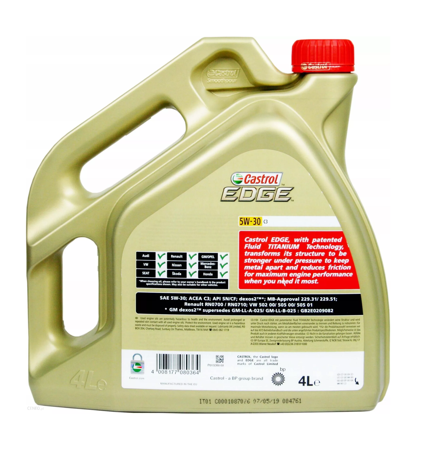 Castrol Edge Titanium FST LL 5W30 4L