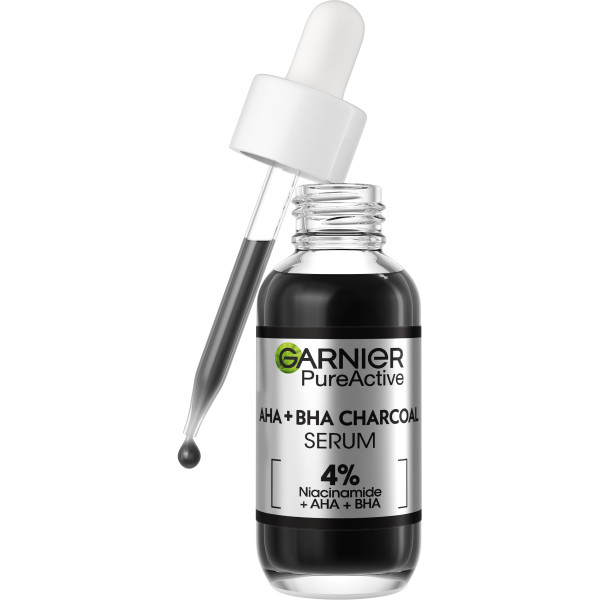 Garnier Serum z kwasem AHA, BHA i węglem, 30 ml