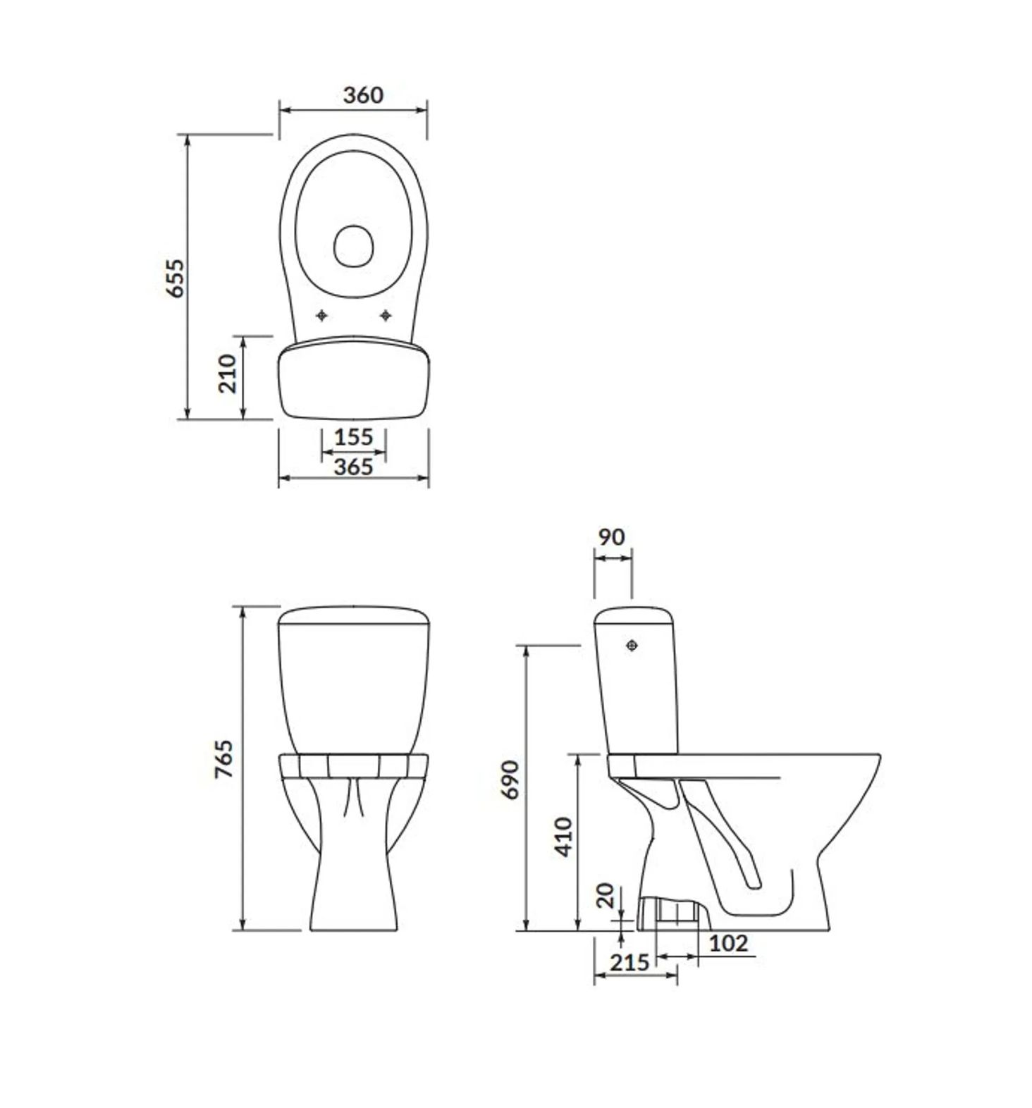 Cersanit Kaskada K100-207 zdj techniczne 2