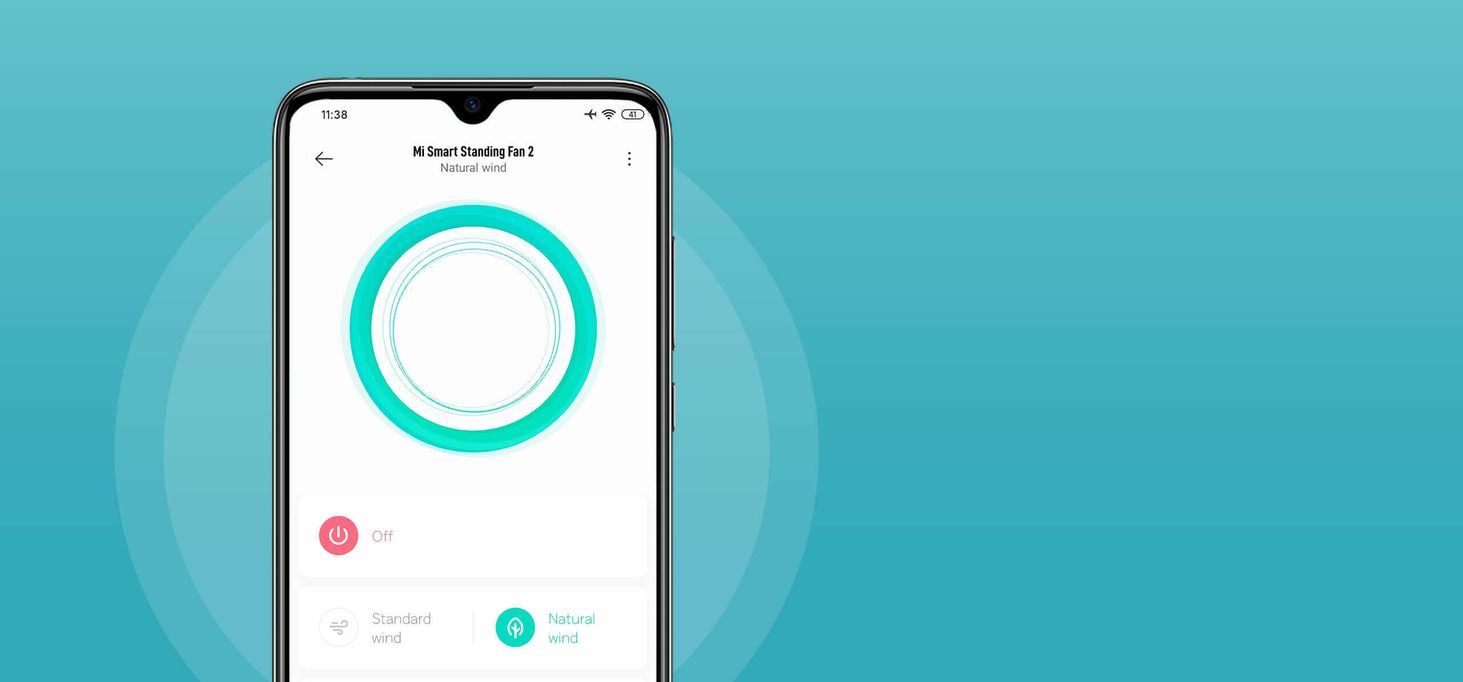 Xiaomi Mi Smart Standing Fan 2 Ustawienia prędkości