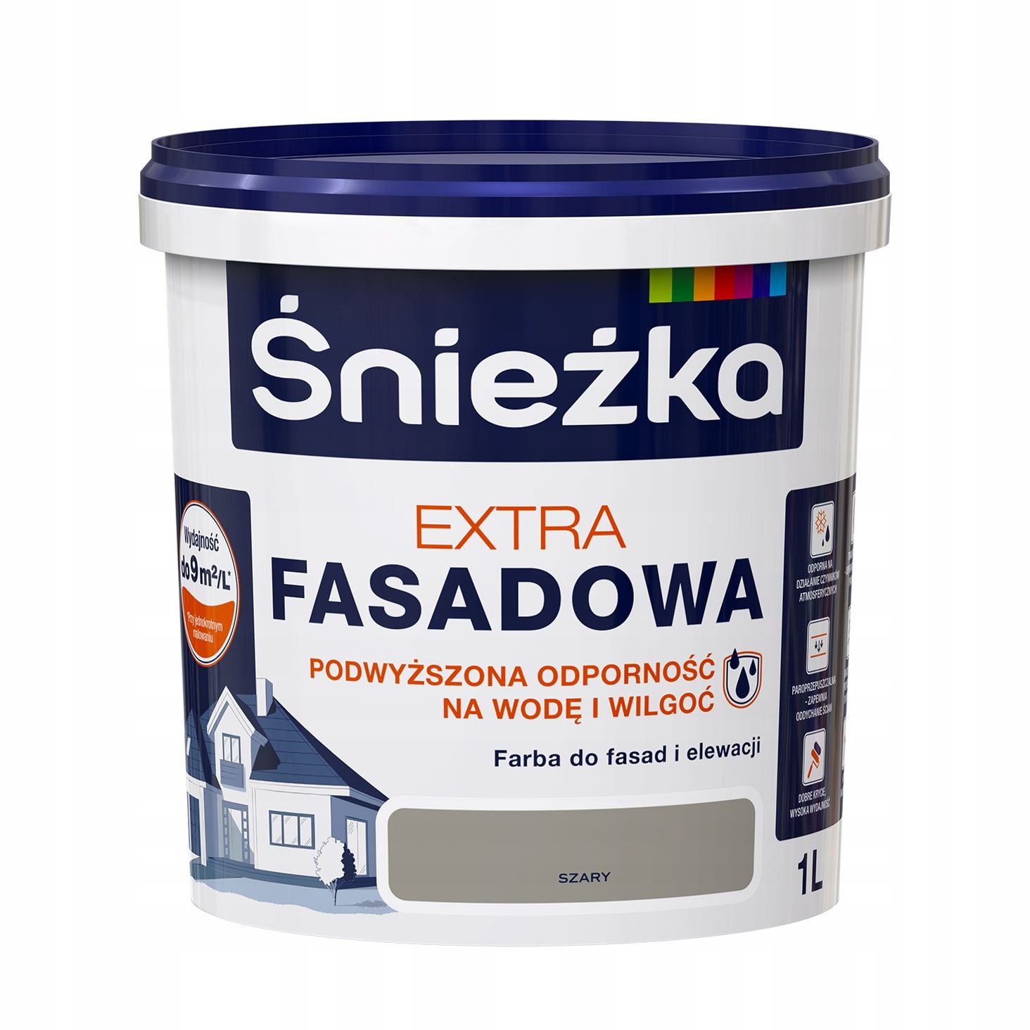śnieżka extra fasadowa szary