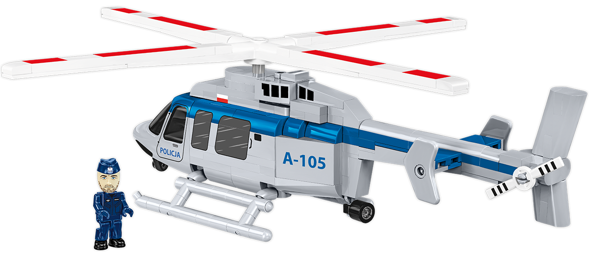 COBI Bell 407 Policja tyłem z figurką