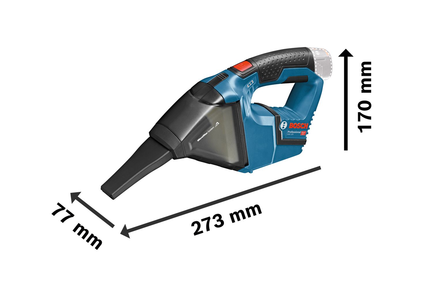 Bosch GAS 12V Professional wymiary