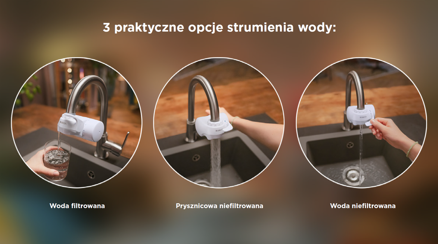 brita opcje strumienia wody