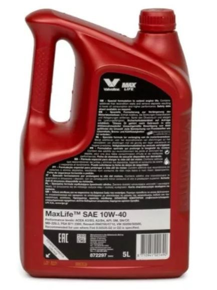 Valvoline Maxlife 10W40 5L - 2