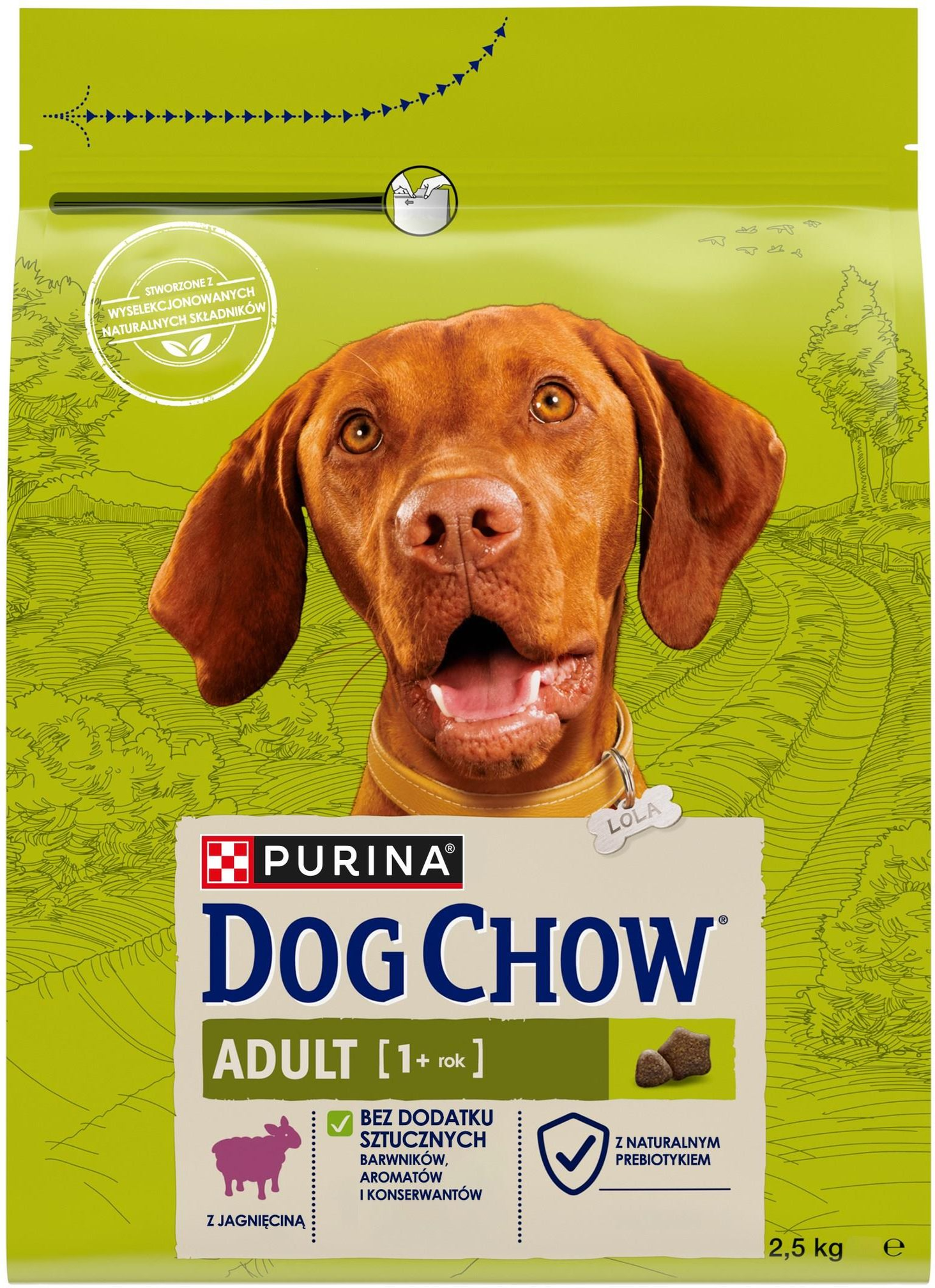 Dog Chow Adult Dla Dorosłych Psów z Jagnięciną 2,5kg