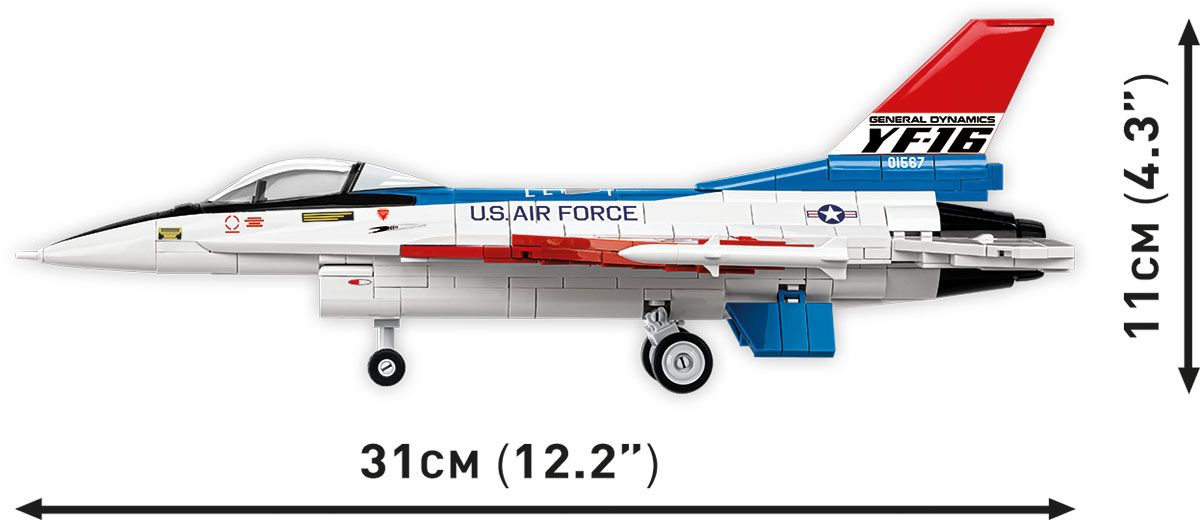 COBI F-16 (YF-16) First Flight 1974 wymiary