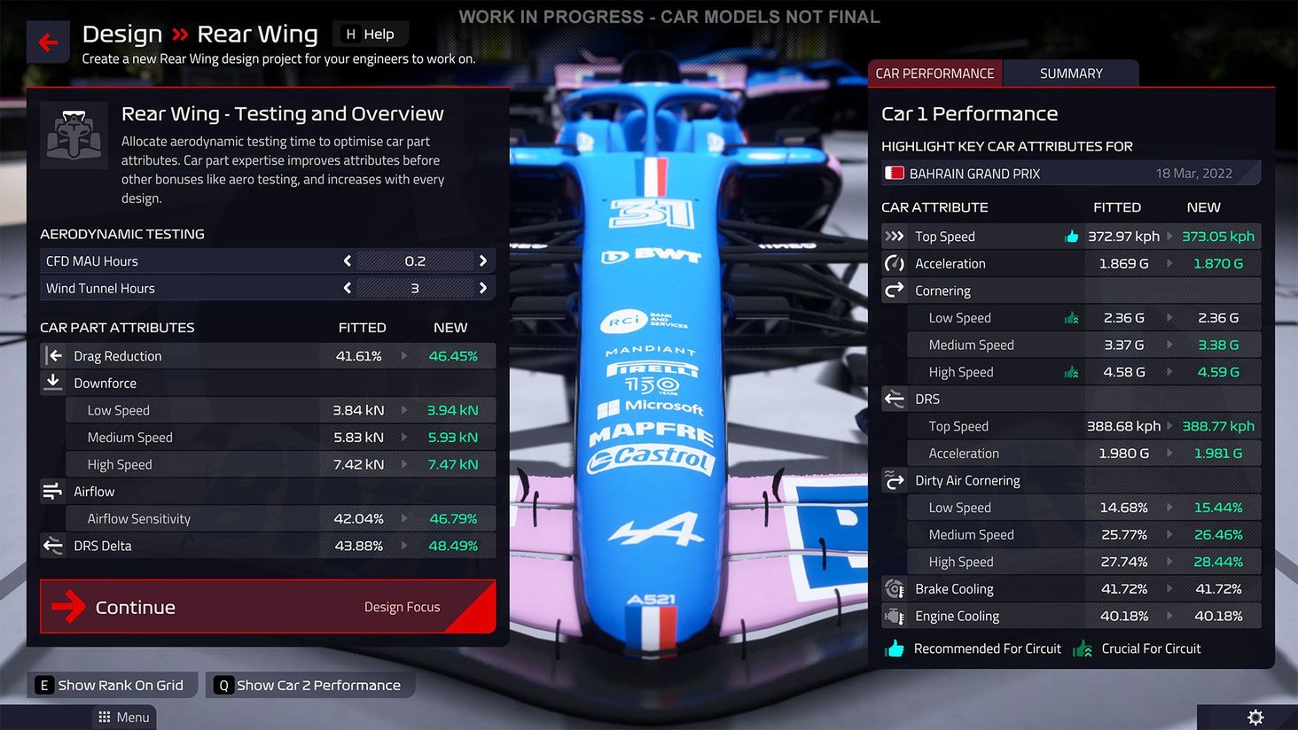 F1 Manager 2022 bolid