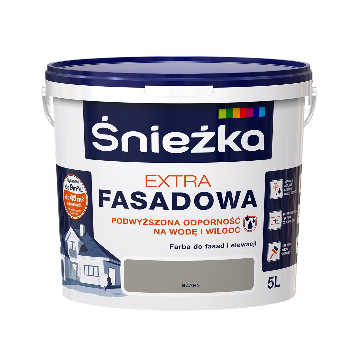śnieżka extra fasadowa szary