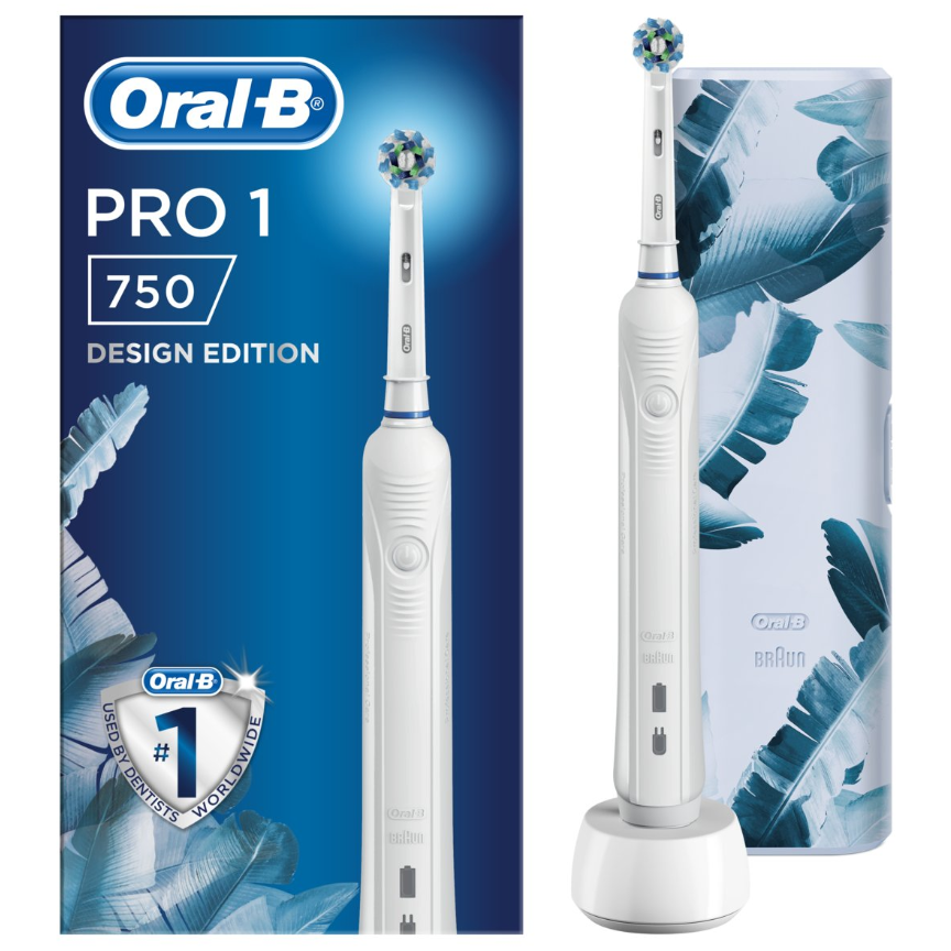 Oral-B Pro 750 Cross Action White + Etui Podróżne_1