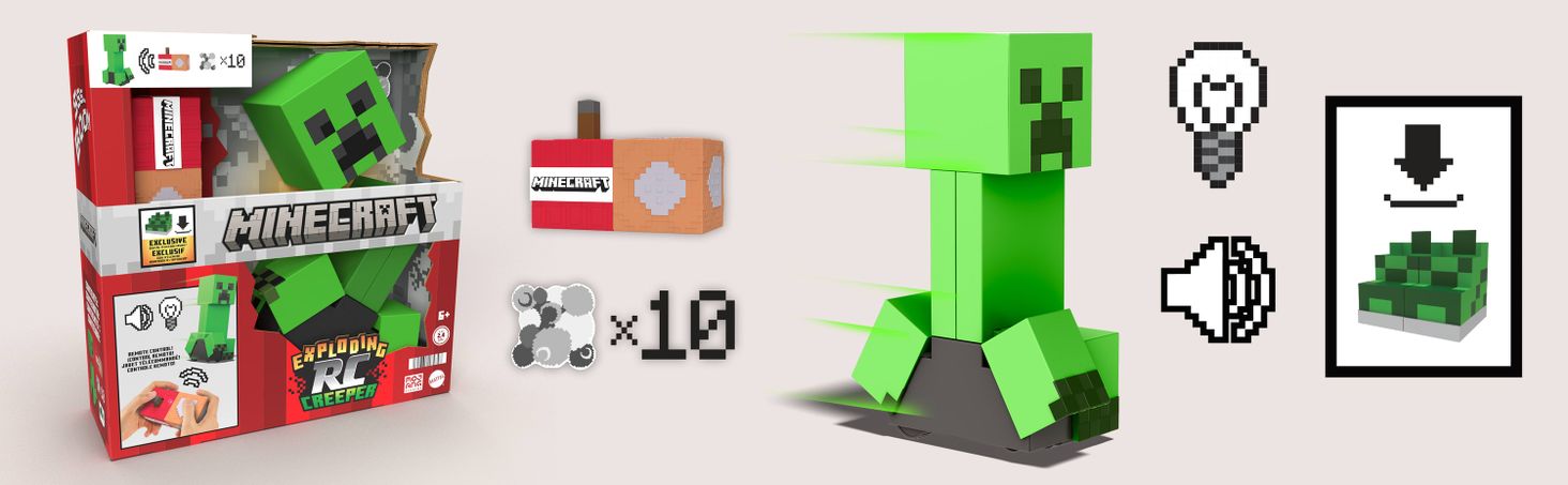 Minecraft Zdalnie sterowany Eksplodujący Creeper