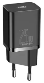 Baseus Sieciowa USB-C PD 25W + kabel USB Czarny (2678) - 3