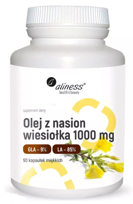 Medicaline Aliness Olej z nasion wiesiołka 9% 1000mg 90 kaps