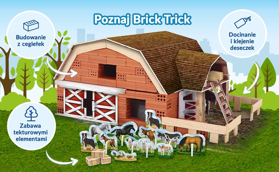 Trefl Brick Trick buduj z cegły Ranczo/Farm 61917 - 2