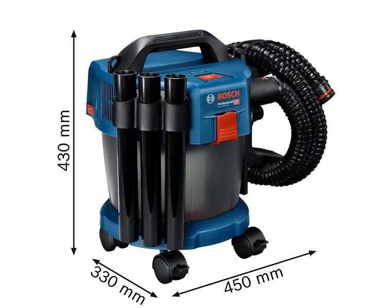 Bosch GAS 18V-10 L Professional wymiary