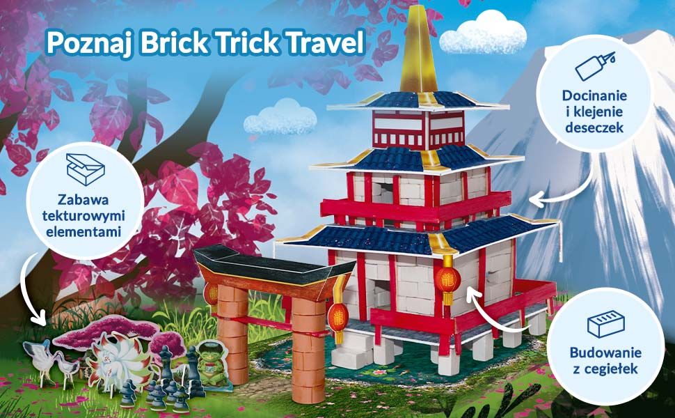 Brick Trick Travel buduj z cegły