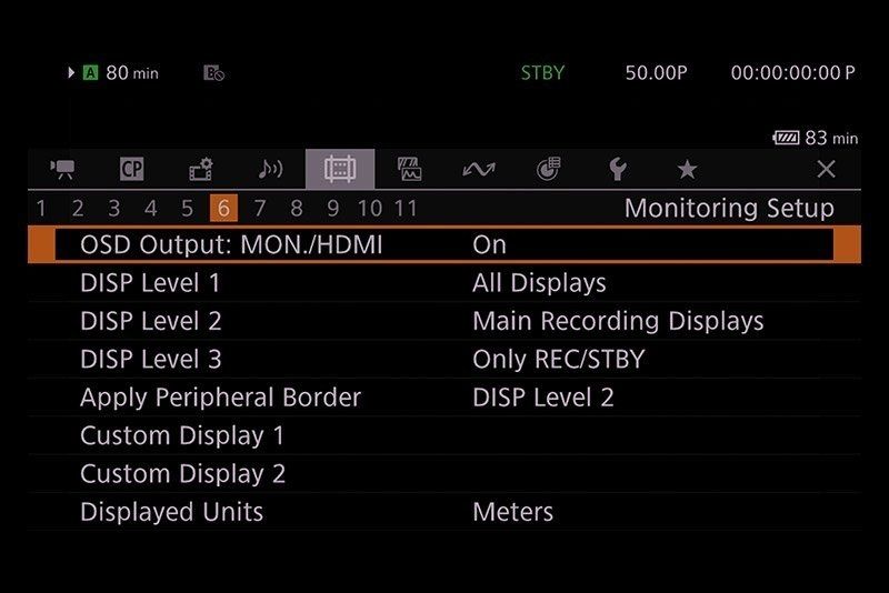 canon Układ menu ekranowego (OSD)