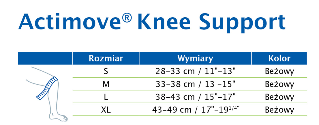Actimove Arthritis knee rozmiary