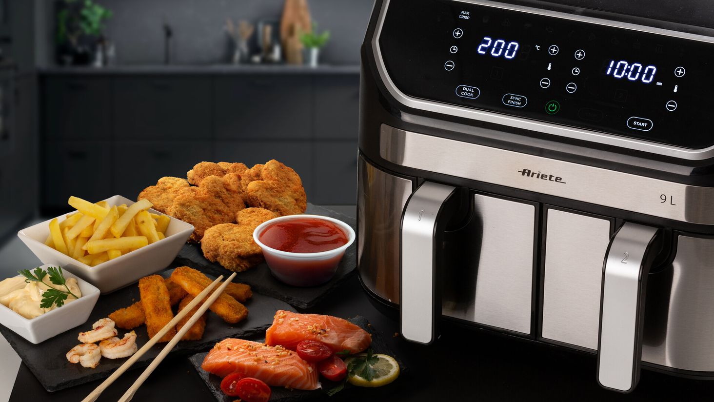 Ariete Air Fryer Dual Metal 4625/00- zdjęcie 2