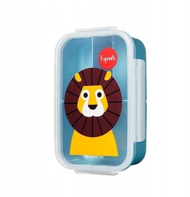 3 Sprouts Bento Lunchbox Lew Niebieski
