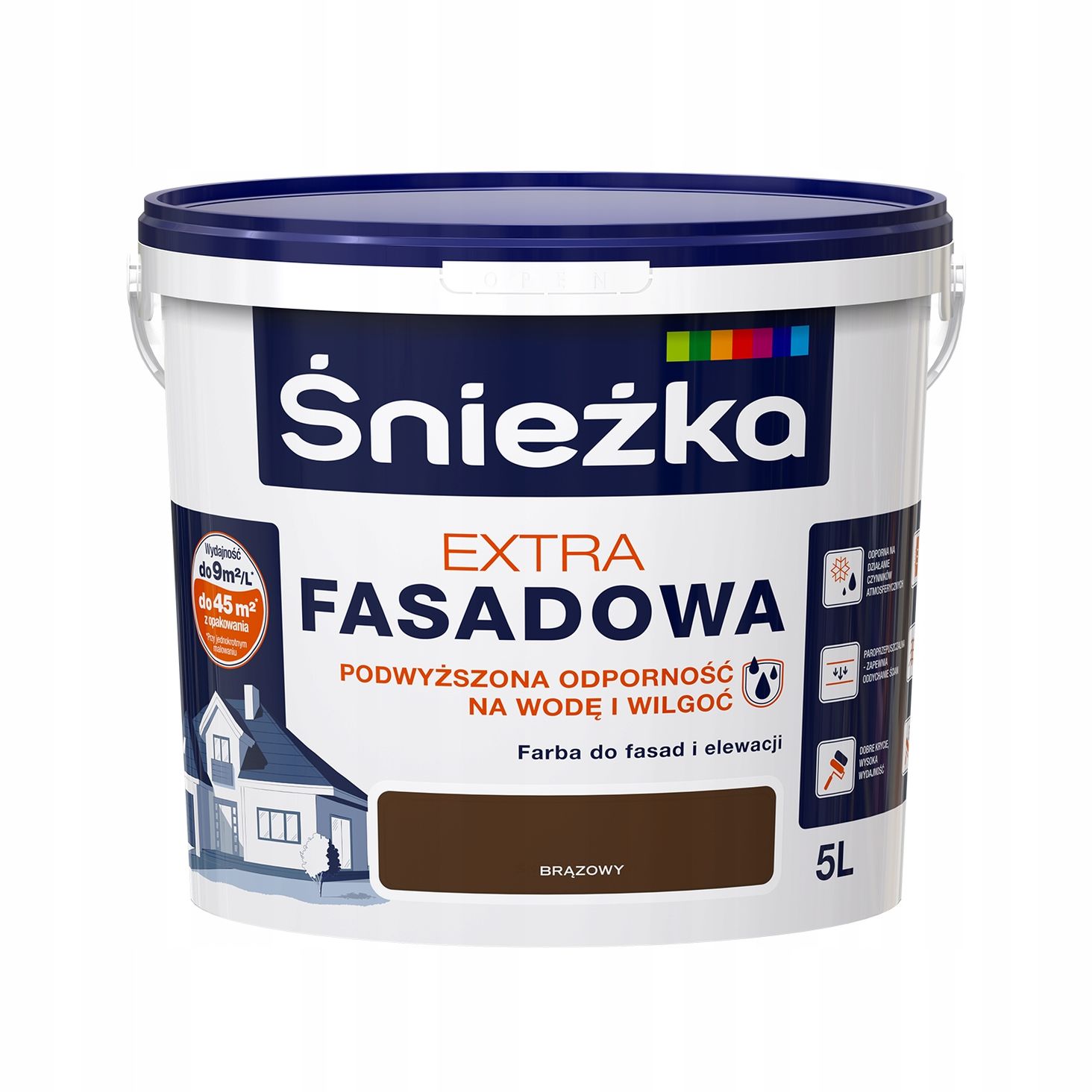 śnieżka extra fasadowa brązowy