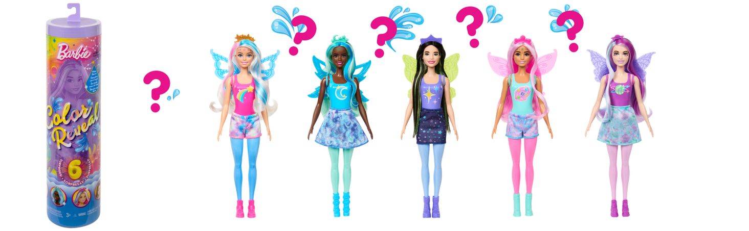 Barbie Color Reveal Lalka Seria Galaktyczna Tęcza