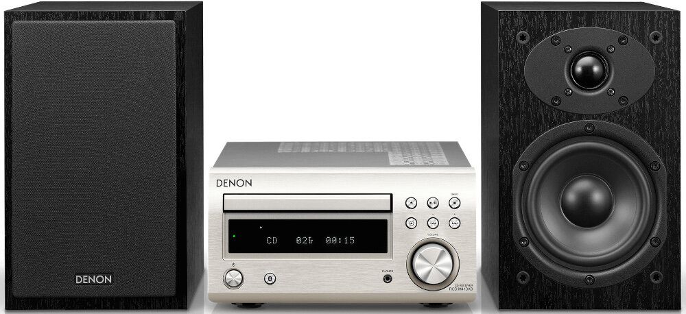 Wieża DENON D-M41 DAB+ Srebrno-czarny zdj1