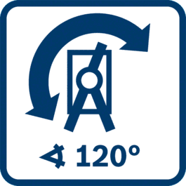 Kąt nachylenia 120°